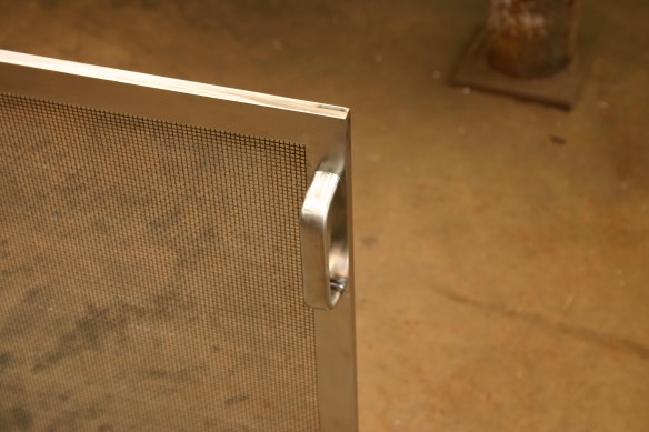 Chester Cotter fireplace screen handle detail